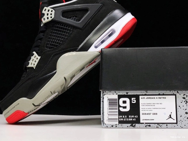 Cheap TB CEMENT RETRO 308497-060 BLACK 4 JORDAN 0629
